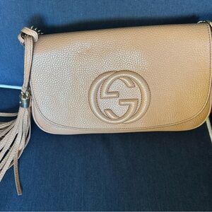 Gucci Tan Leather Women's Crossbody Authentic